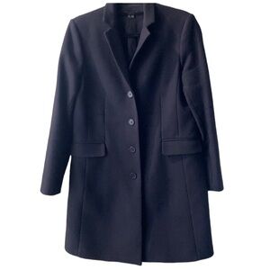 Theory black coat size medium wool